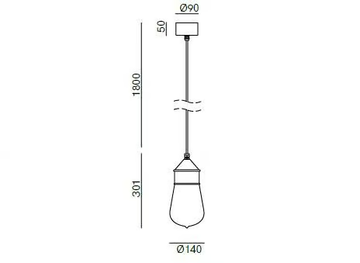 DROP 270.03 - LED glass pendant lamp by Il Fanale - view 3